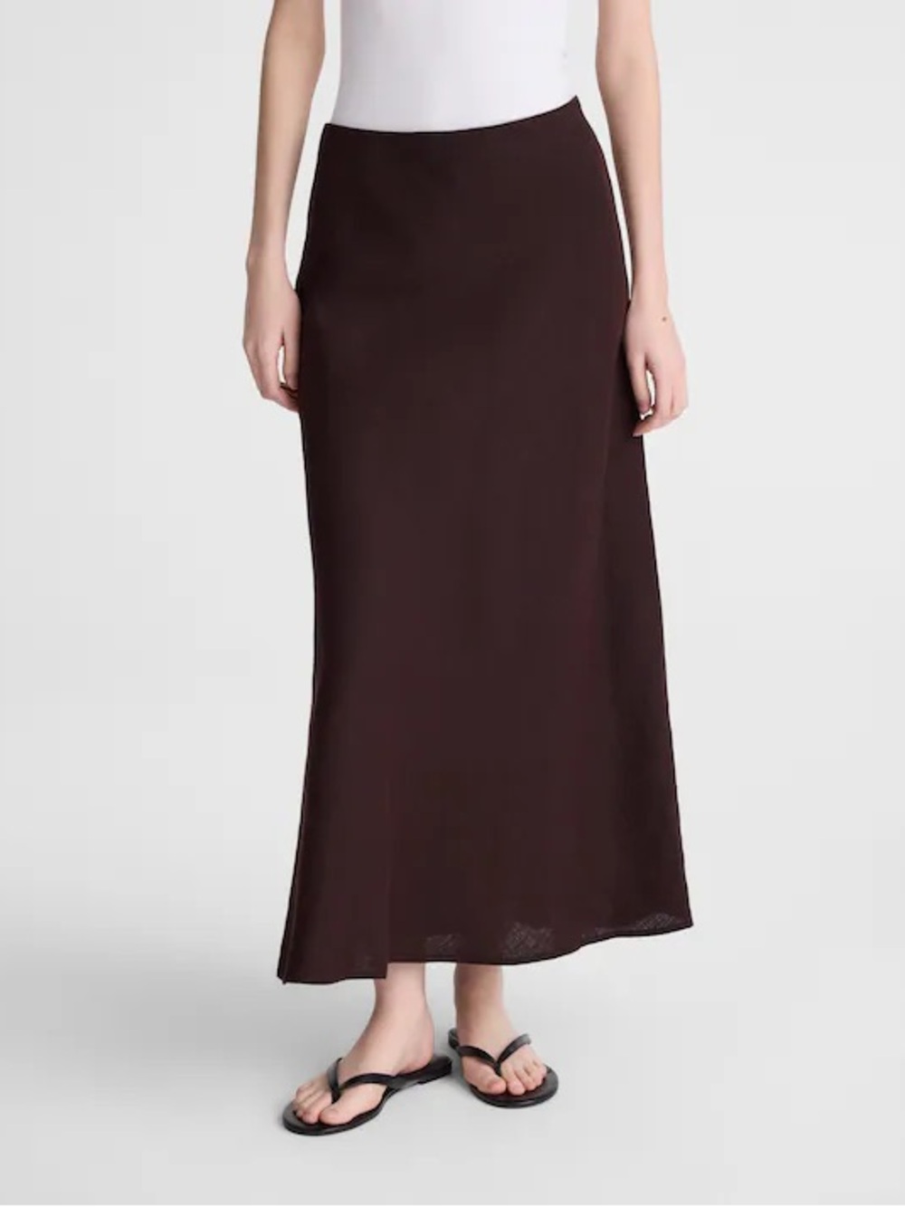 Madewell Maxi Slip Skirt in Linen size 16